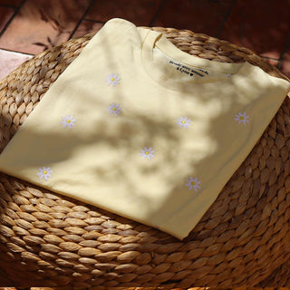 T-shirt jaune marguerites