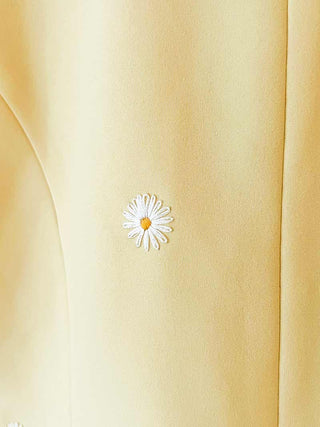 Veste de costume jaune pastel marguerites